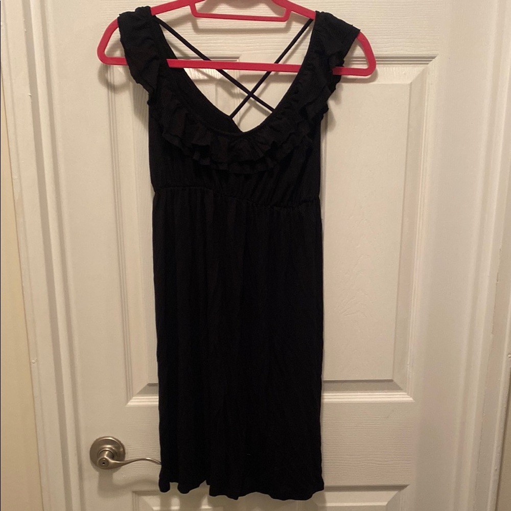 Elegant Black Ruffle Dress